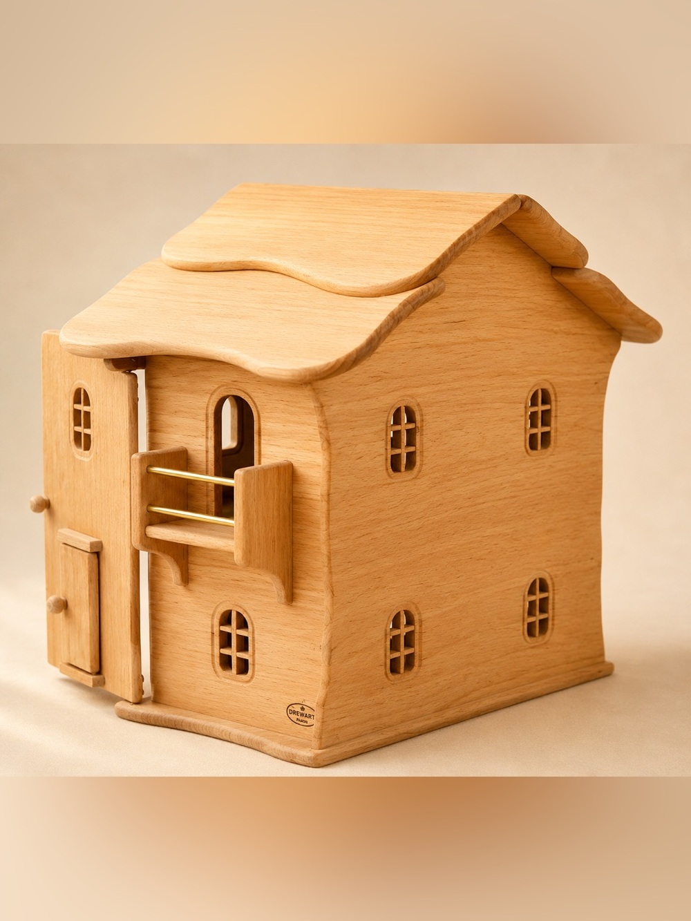 Drewart Dollhouse, Large Natural Roof and Doors - Picture 5 of 15